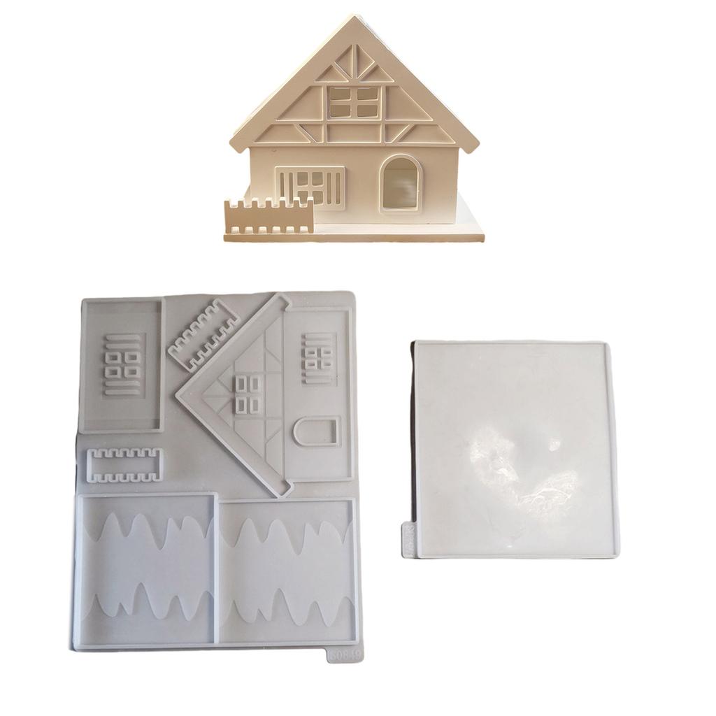 3D Silicone Mold House Candle Holder Moulds Handmade Crafting Moulds for Crafts and Home Decor with Unique Design