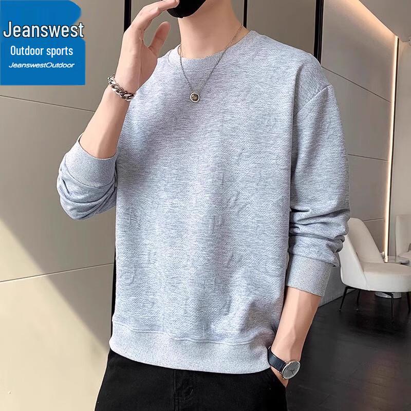 Унисекс Повседневная футболка с длинным рукавом и круглым вырезом Jeanswest
