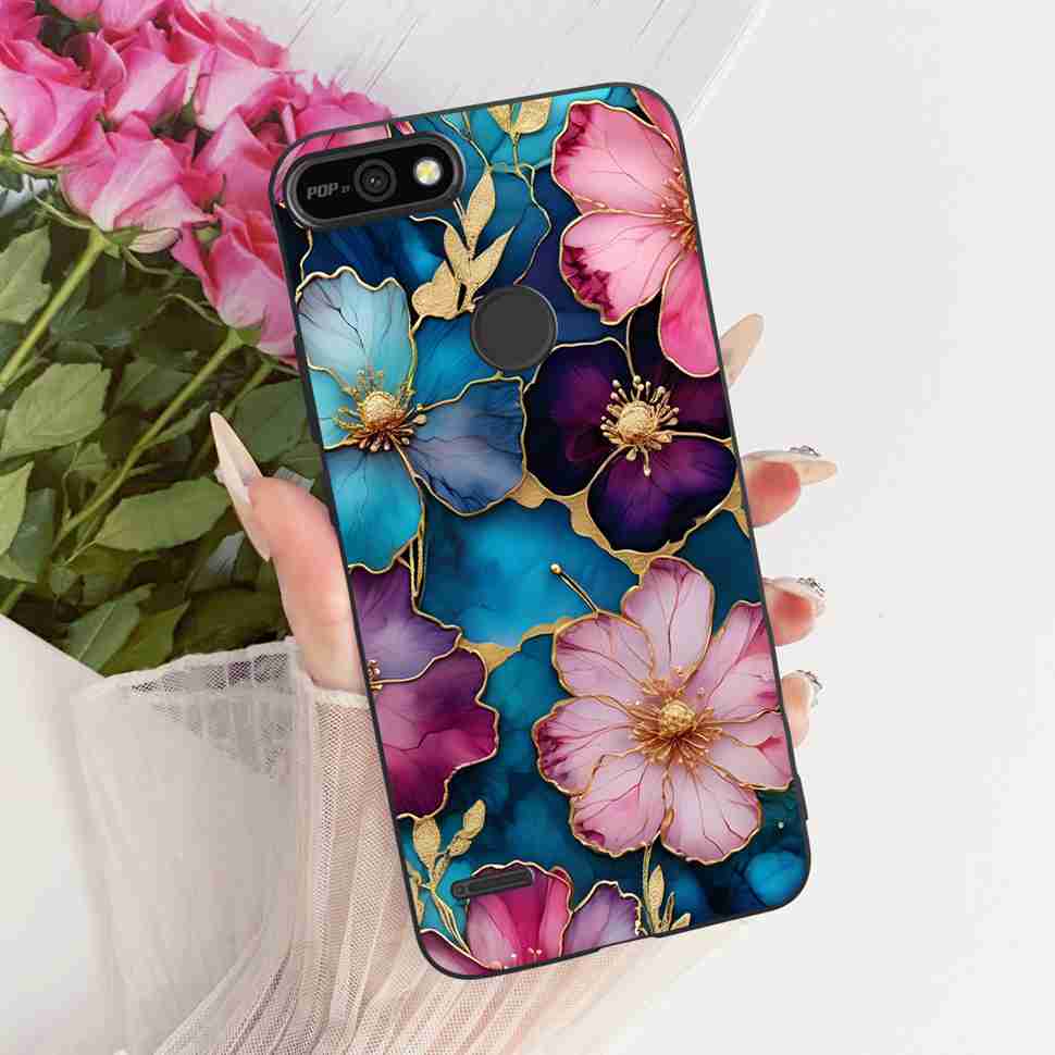 For Tecno Pop 2 F B1c Case Cartoon Lion Butterfly Silicone TPU Black Cover For Tecno Pop 2F POP 2F 5.45" Phone Cases Coque