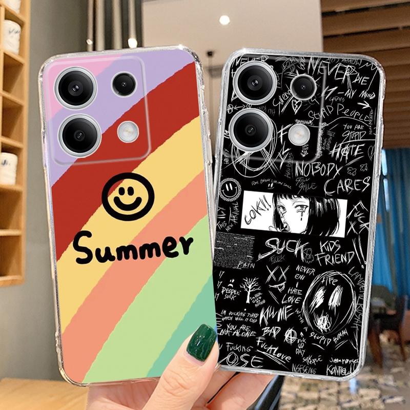 Чехол Graffiti Expression для iPhone Samsung A55 M34 S24 Xiaomi Redmi 13 Pro 14 Huawei Honor, противоударный бампер для телефона TPU, устойчивый к царапинам, прозрачная задняя крышка