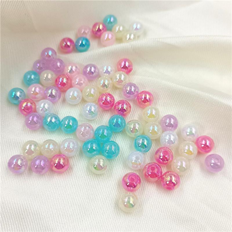 20/40Pcs 8 10mm Acrylic Round AB Color Beads with Dazzling Colors For Jewelry Making DIY Necklace Pendant Bracelet Material Jewelry Accessories