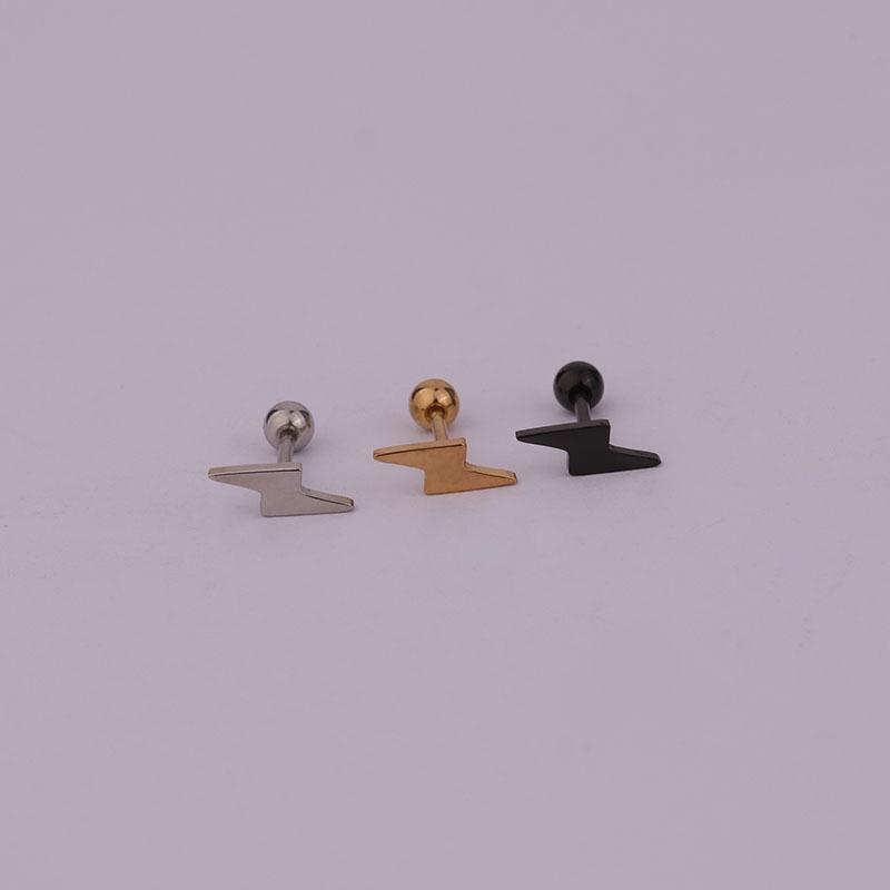 Vogue Small Cartilage Stainless Steel 2022 New 1PC 20G Trend Screw Back Piercing Jewelry Stud Earring Charming