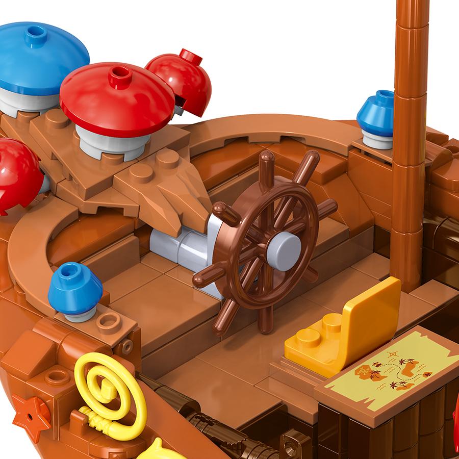 Нетоксичные рождественские подарки Набор строительных блоков «Грибной домик» и «Лодка» Мини-кирпичи Модели кораблей Сборные игрушки для детей Креативные украшения