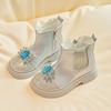 2025 Девочки Хрустальные Ботильоны - Флисовая Подкладка Маленькая Принцесса Мягкая Подошва Ботинки