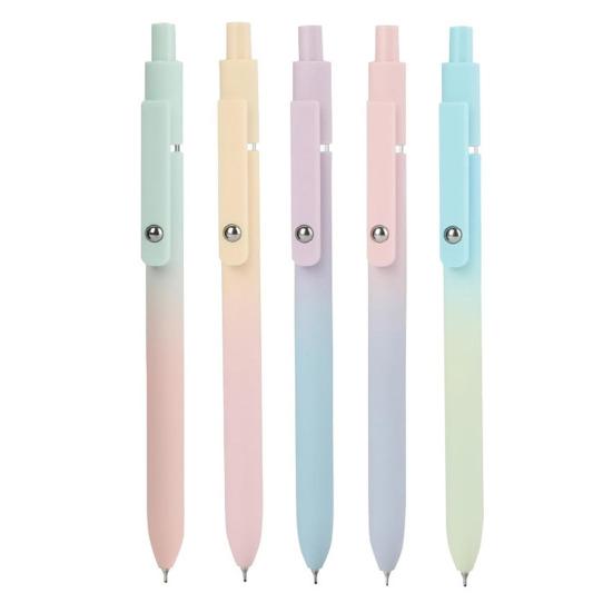 5 шт. гелевых ручек, выдвижные ручки с защитой от стресса, гелевые чернильные ручки с кончиком 0,7 мм, удобные ручки с щелчковым дизайном для письма