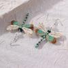 Style Vintage New Unique Embroidery Creative Cute Dragonfly Pendants for Women Personalized Fun Drop Earrings Jewelry