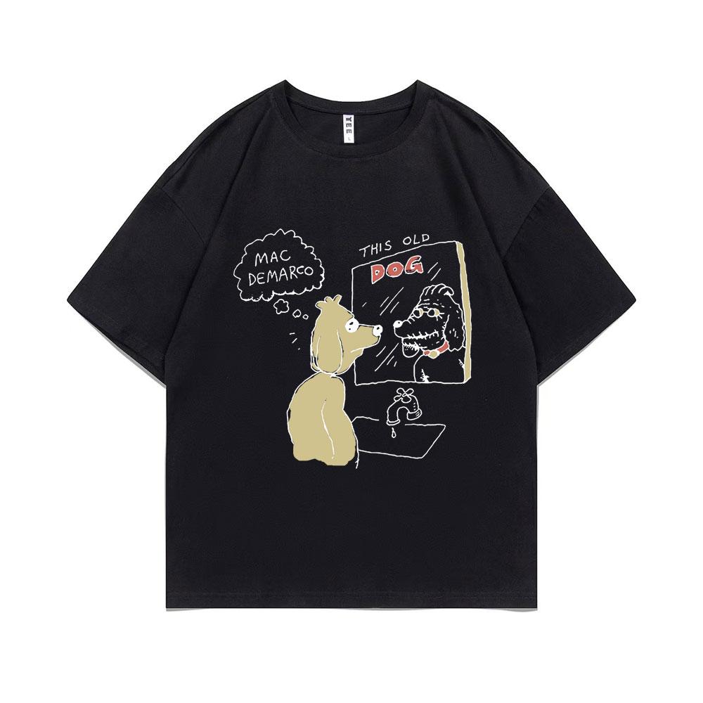 Mac Demarco Этот старый пес Альбом Графическая футболка Мужская Инди Поп Музыка Футболки Мужские Винтажные футболки Мужские Хип-хоп Оверсайз футболки