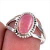 Кольцо из стерлингового серебра 925 пробы с натуральным родохрозитом S.7 P5Q19