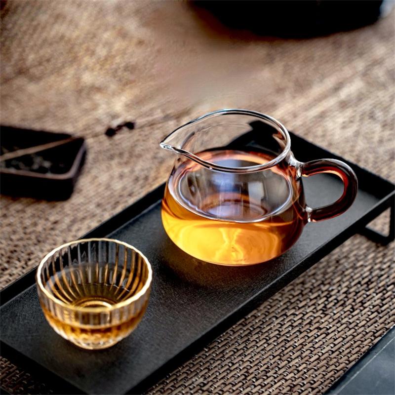 200ml Heat Resistant Glass Fair Cup Household Pourer Glass Creamer Pot Coffee Tea Glass Dispenser Chahai Kungfu Tea Set Accessor