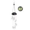 LED Solar Deer Wind Chimes Hanging Solar Powered Wind Chimes Light Garden Christmas Decoration