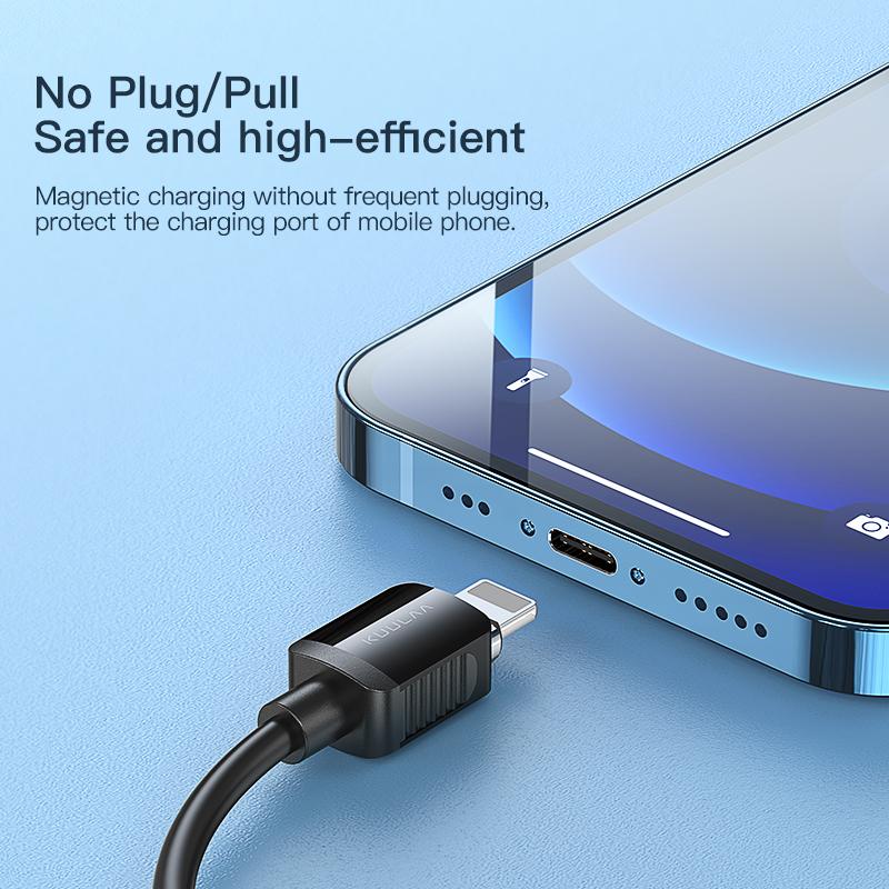 Kuulaa Магнитный USB-кабель для быстрой зарядки, кабель Micro Type C, магнитное зарядное устройство, провод для зарядки данных, кабель для мобильного телефона, шнур для iPhone 8 X 7, samsung xiaomi 9