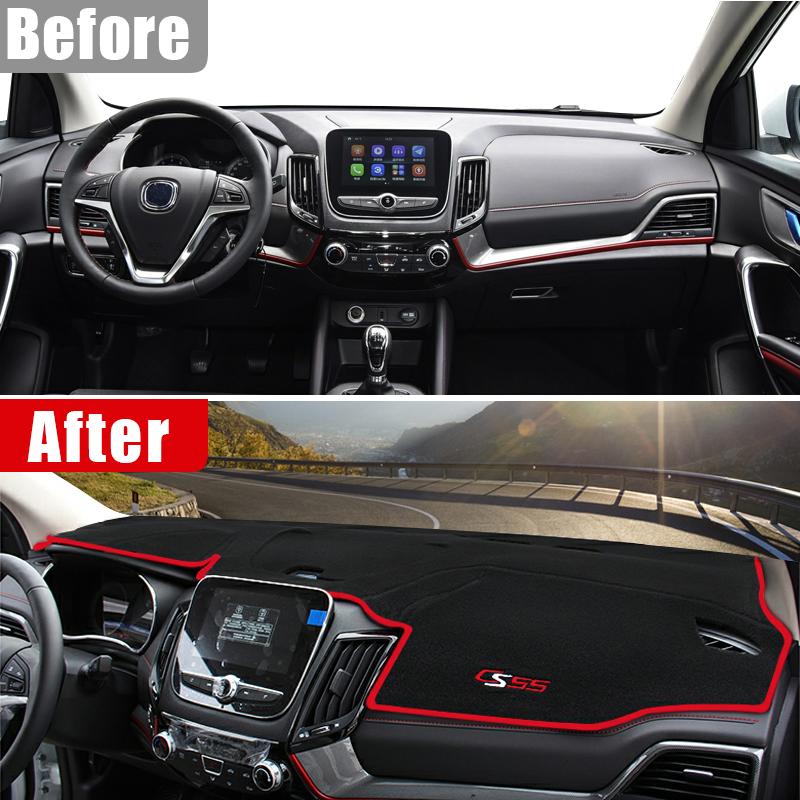 Car Accessories For Changan CS55 2017 2018 2019 Dashboard Cover Avoid Light Pad Sun Shade Anti-UV Carpets Non-Slip Case Mat