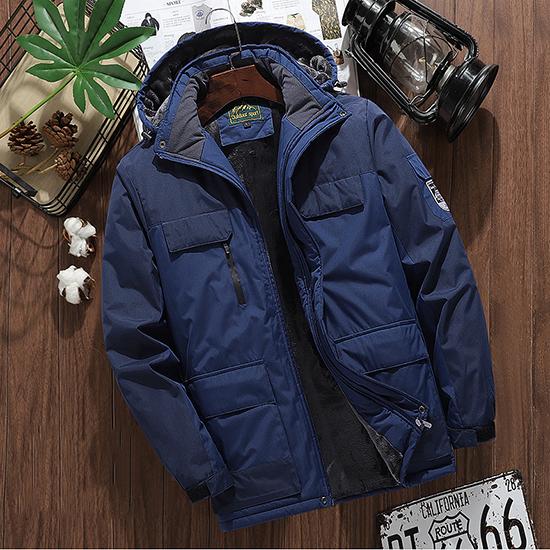 Autumn and Winter Charge Coat Men's Plush and Thickened Trendy Cotton Coat Outdoor Mountaineering Suit Cold Resistant and Warm Large Coat
