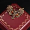 Винтажная брошь в форме совы, темпераментная, античная бронзовая сова, корсаж, аксессуары для костюма