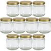 Jam Jar J200ST 187ml - Set of 10 - (Gold Lid 63RTS-D)