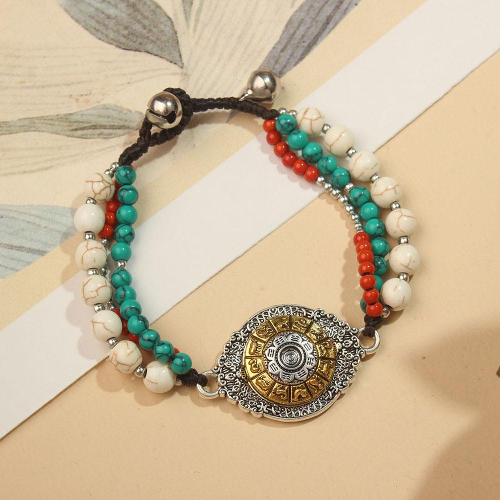 Colorful Bohemian Bracelet Nepal Tibetan Style Vintage Beaded Bracelet Tibetan-style Bracelet  Gift