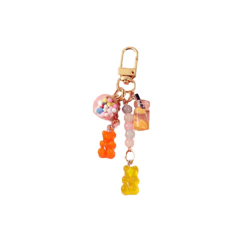 Girls Cute Acrylic Bag Pendant Candy Women Fashion Accessories Key Ring Keyholder Bear Key Chain