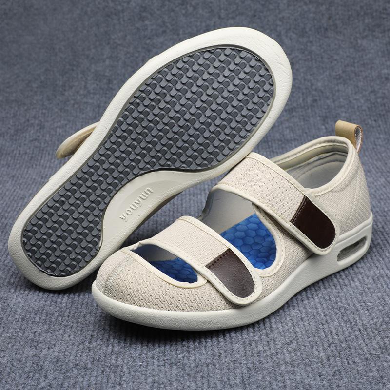 Мужская и женская обувь для диабетиков очень широкой ширины с регулируемыми кроссовками, удобная для пожилых людей с опухшими ногами в помещении и на открытом воздухе