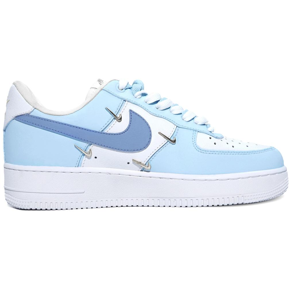 Nike Nike Air Force 1 Низкие, износостойкие, для скейтбординга, женские, светло-голубые, FV3654-111(Команда252-)