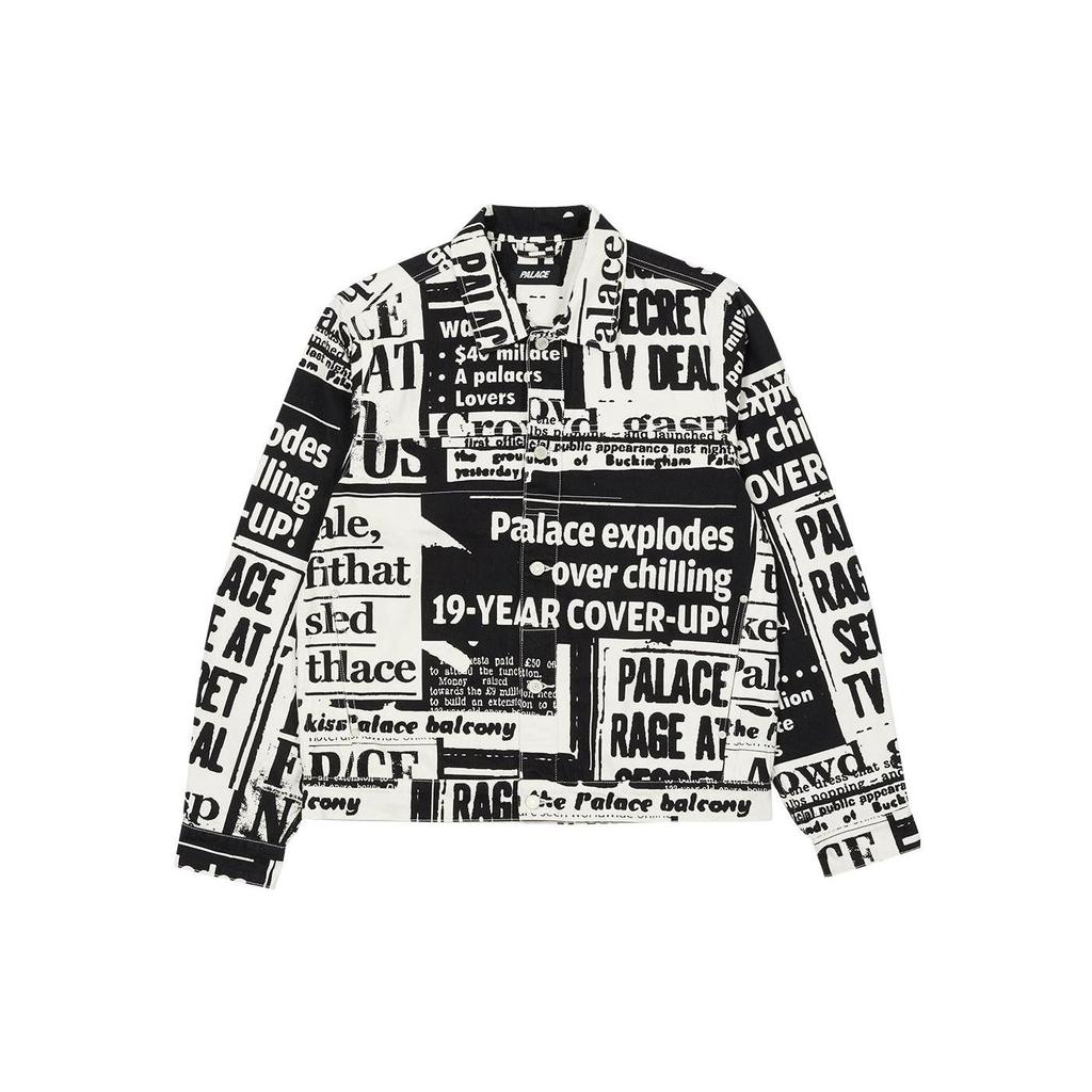 Palace Джинсовая куртка Tabloid Черная верхняя одежда унисекс Разноцветная P23SHT002