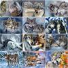 Новый 5D DIY алмазная живопись Снежный волк Алмазная вышивка животных вышивка крестиком полная круглая дрель ремесла домашний декор художественный подарок