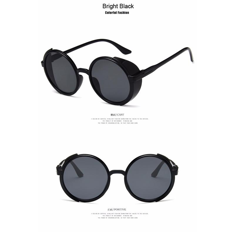 Retro Round Women Sunglasses Brand Designer Men Luxury Classic Punk Fashion Hip Hop Plastic Outdoor Sunglasses Ladies UV400