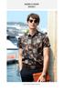 Lodz trendy contrasting printed shirt men's summer casual retro Hong Kong style top fashionable versatile skin friendly breathable shirt