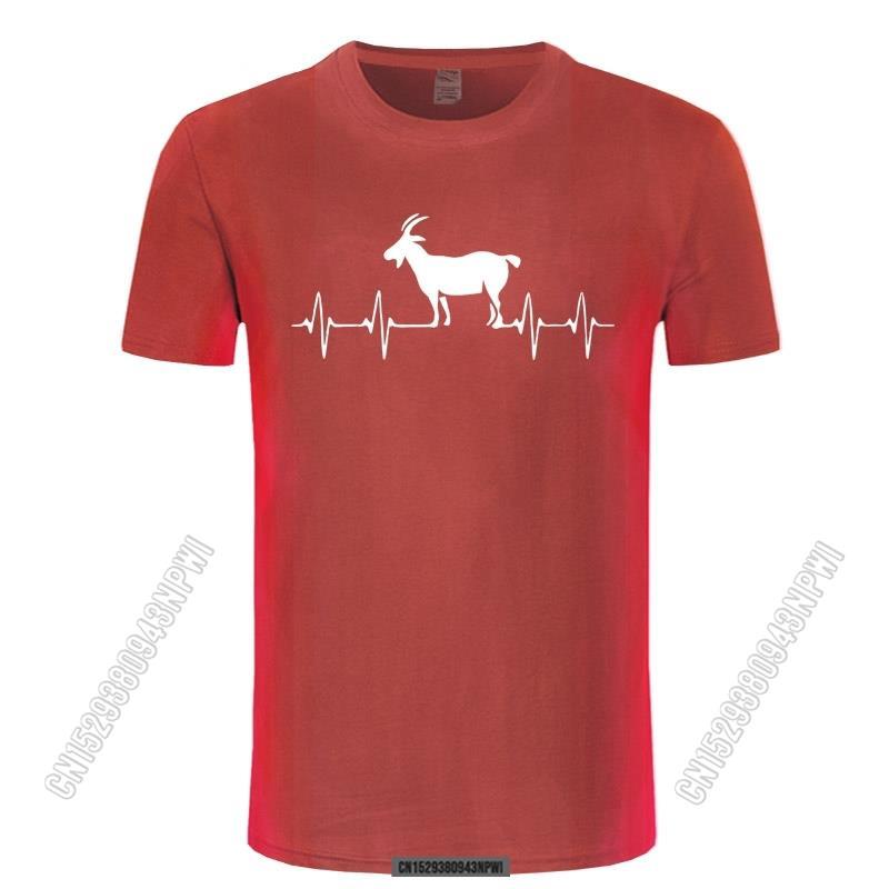 2022 Goat Heartbeat T Shirt Goat Lover Country Chicken Goat Tee Summer Classic Crew Neck Tshirts For Unisex Pure Cotton