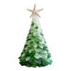 Sea Glass Coastal Beach Holiday Craft Kit DIY Christmas Tree Foam Cone Starfish Topper for Adults Set