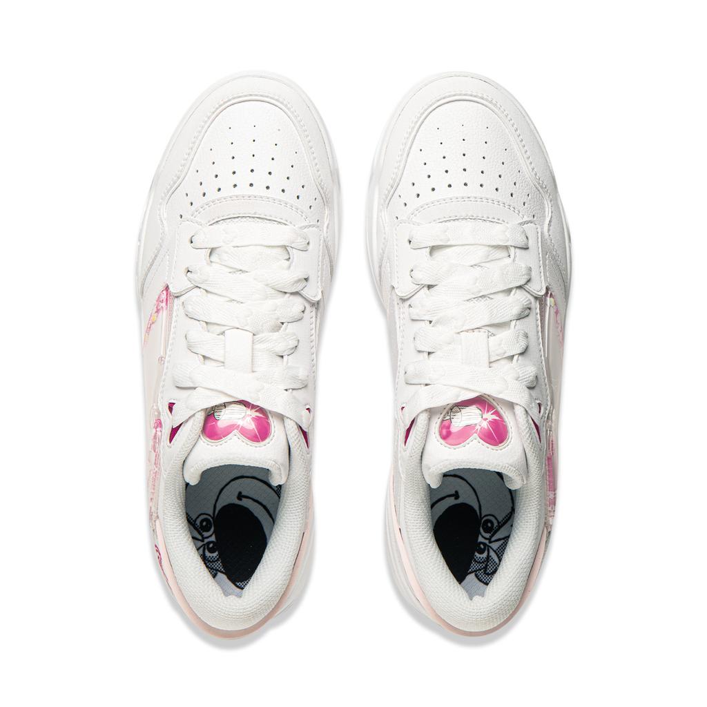 Disney x Li Ning Moon White 3 Амортизирующие износостойкие легкие низкие кеды для скейтбординга женские стандартные белые AGCV186-1