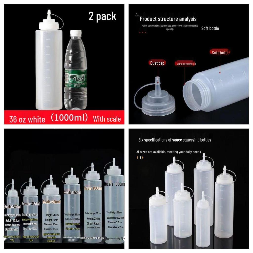 Commercial Squeeze Bottle for Ketchup, Jam, Salad Dressing, and Oyster Sauce