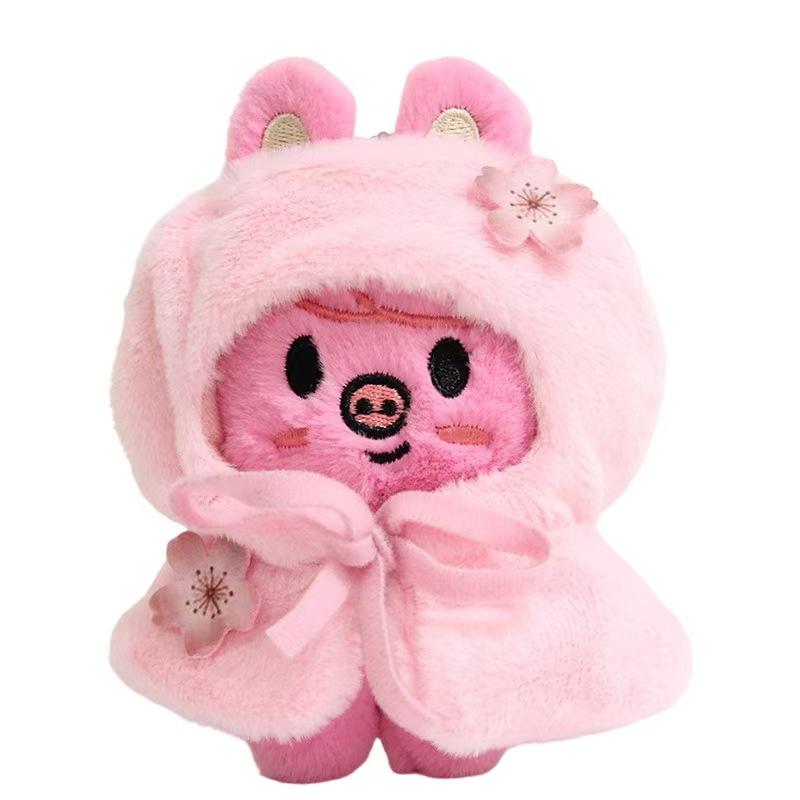 New hit product stray kids SKZ Seoul FM Show Week Same 10cm Cloak Baby Clothes Plush Keychain Fang Can Doll Birthday Gif