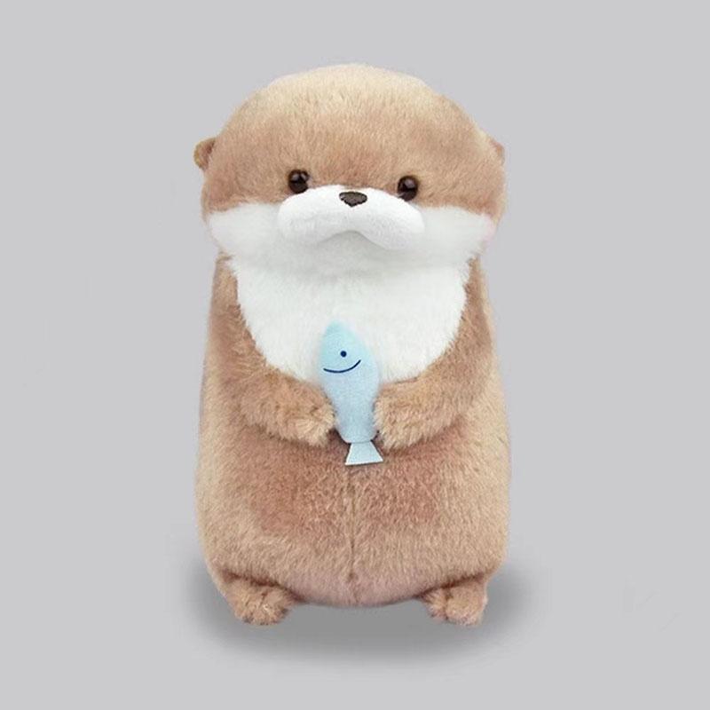 Милая плюшевая игрушка выдра Amuse с рыбкой, очаровательный подарок для девочек, подвесное украшение
