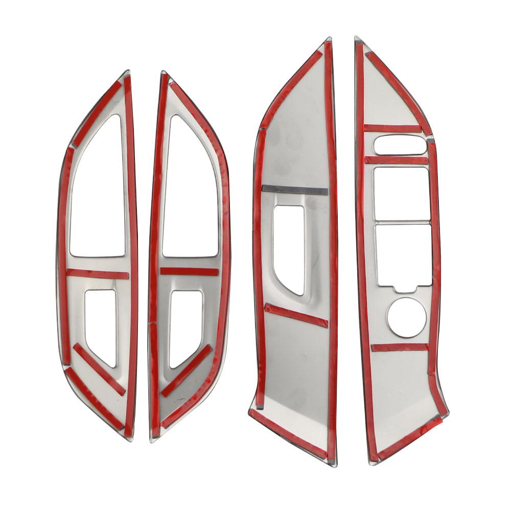 4 шт. Накладка на панель управления стеклоподъемниками и блокировкой дверей на подлокотнике для Peugeot 2008 2020 - 2022 LHD Декоративная накладка Аксессуары LHD