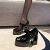 Fashion Women's Shoes 2024 Hot Sale Buckle Strap Women's High Heels Fashion Square Toe Dress Pumps Women Brand Solid Mary Jane Shoes