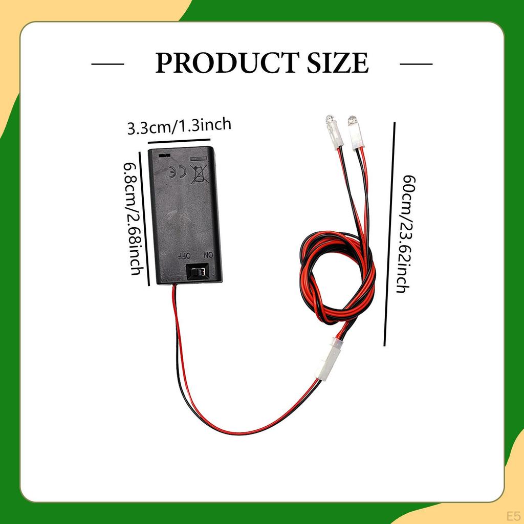 Dollhouse Lighting Kit Battery Box DIY Vintage Night Light 3V Bright Doll House Accessory Small