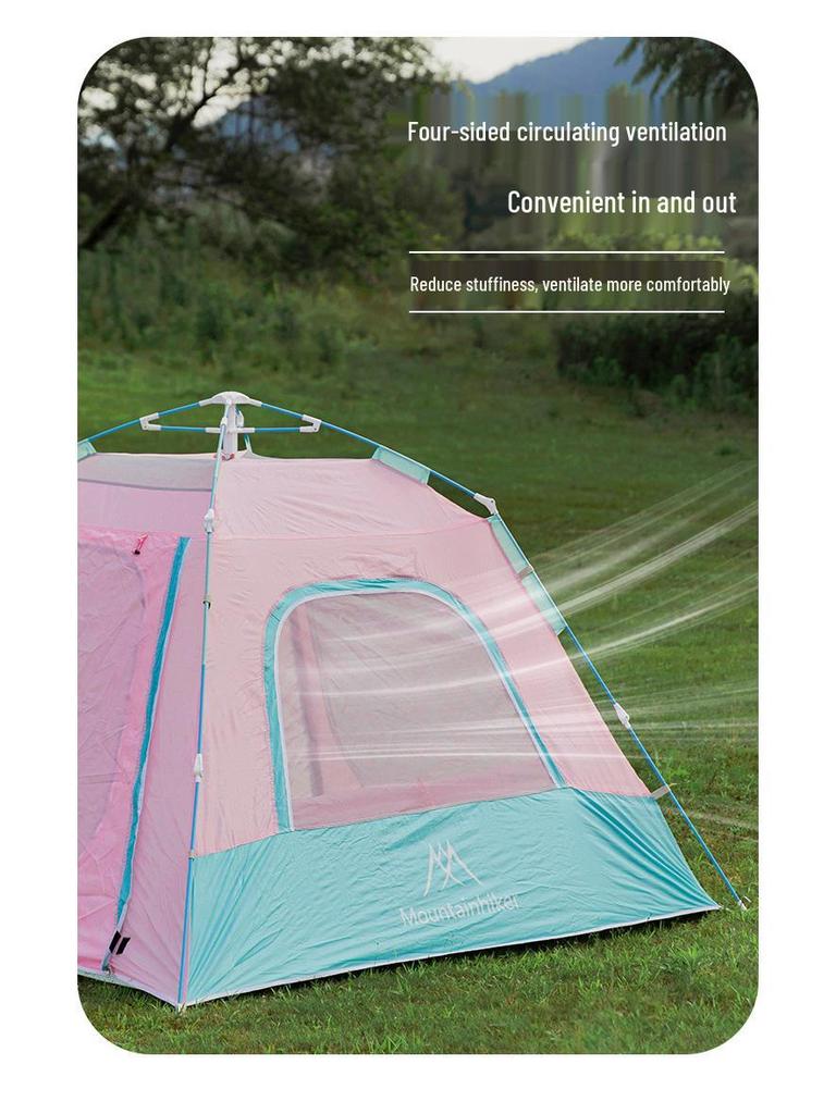 Палатка с яблоками-дичками: Автоматическая палатка для кемпинга на открытом воздухе, водонепроницаемая, ветрозащитная, защищающая от солнца, с механизмом быстрого раскрытия