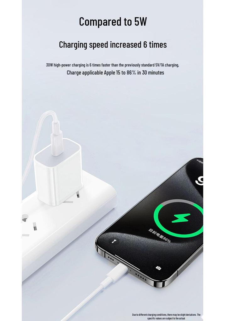 30-ваттное быстрое зарядное устройство PD для Apple iPhone 16/16 Pro/16 Pro Max