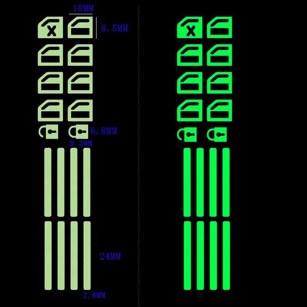 Button Sticker Universal Car Door-Interior Panel Window Luminous Waterproof