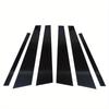 6 шт. Подходят для BMW 7 серии E65 E66 2001 2002 2003 2004 2005 2006 2007 2008 Накладки на стойки дверей, Глянцево-черные, Декоративные накладки на окна