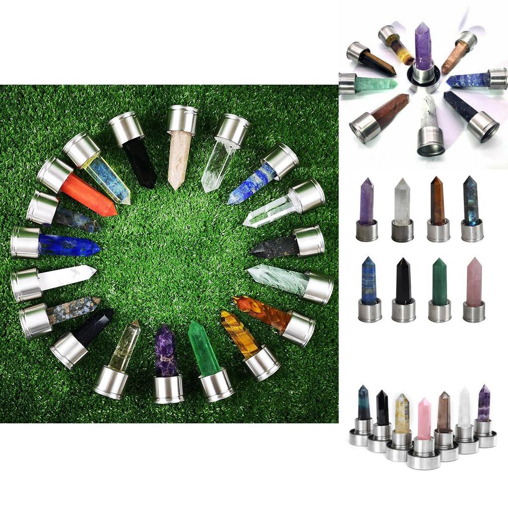 Elixir Quartz Crystal Water Bottle With Natural Obelisk Point For Powerful Reiki Healing