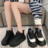 Fashion 2024 Fashion High Help  Daddy Shoes Female Thick Bottom Autumn And Winter New Cashmere Shoes Lace-up Female Casual Sports Shoes