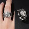 Adjustable Vintage Rose Flower Ring Women Men Copper Electroplated Bohemian Style Statement Jewelry