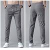 Men's Casual Ice Silk Pants Oversized Fashionable Summer Straight Leg Pants