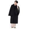 Japanese Coat TONBI Woollen Blend Fabric LL Black