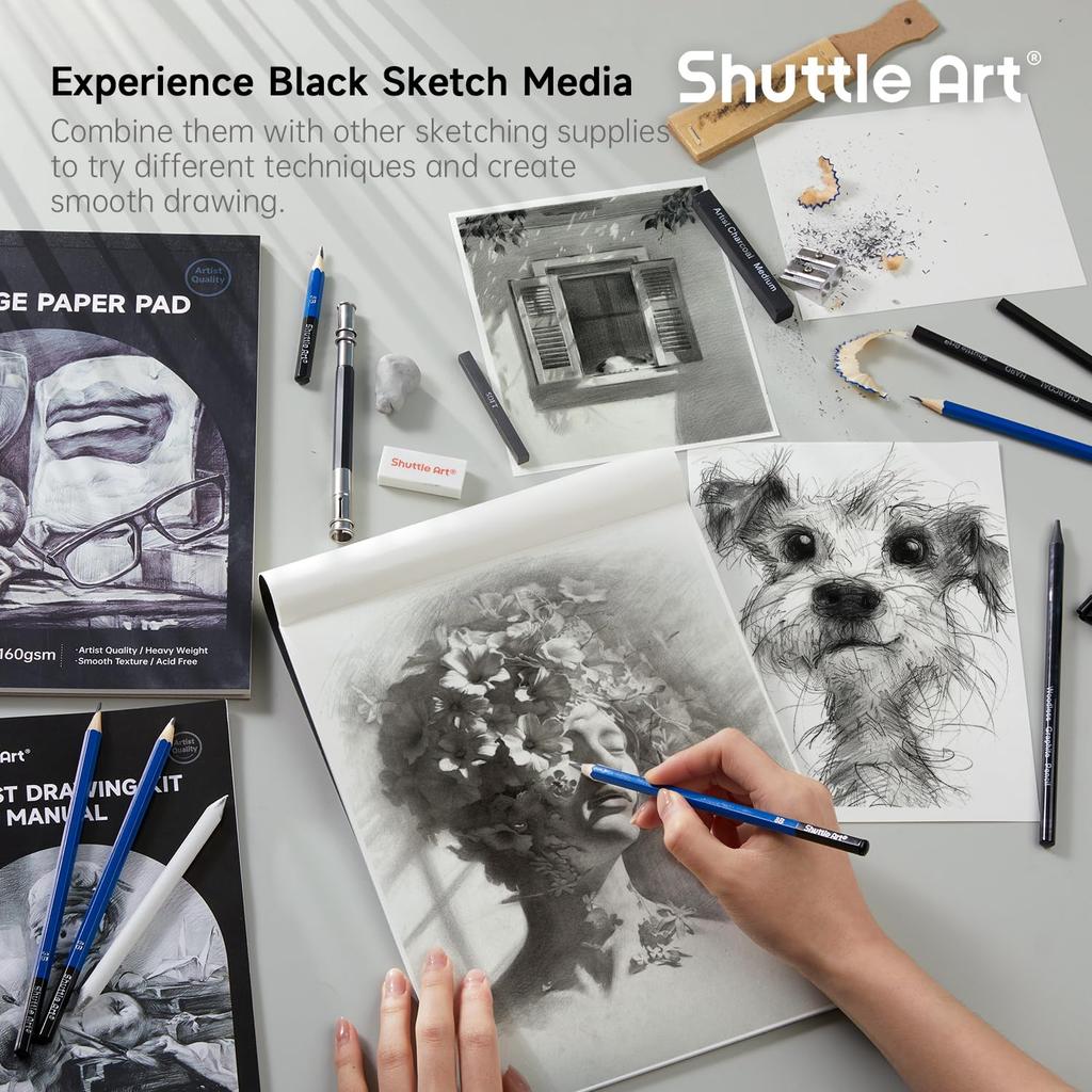 Shuttle Art Цветной 124 для и Металлик и Включает Акварель Черный Рисунок Раскраска для взрослых и Хранение Идеально для и Отличный подарок для Дошкольного возраста