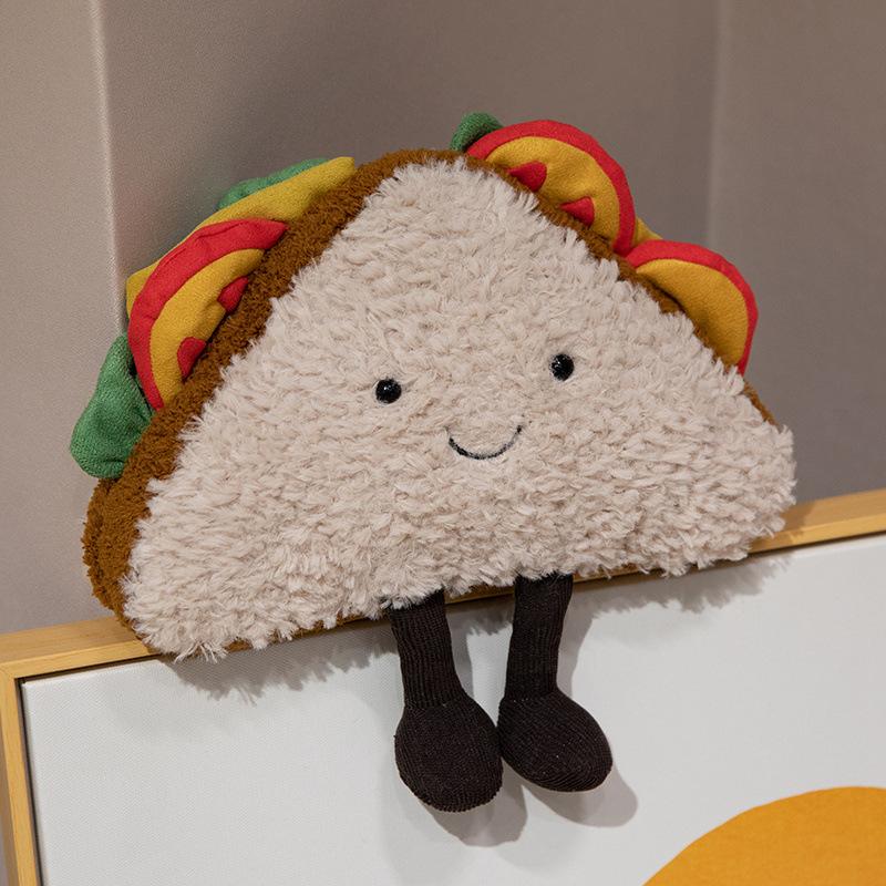 Забавная кукла-сэндвич милая плюшевая кукла-бургер мультяшная кукла-хлеб успокаивающая игрушка для детей автомат для захвата малыш