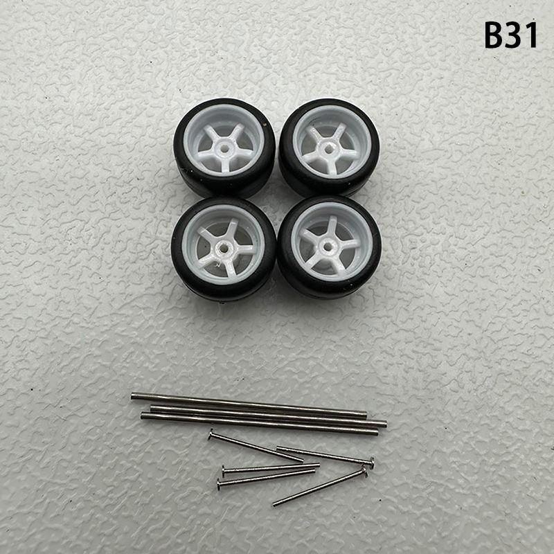 Инновационные ABS Основные Модифицированные Детали Игрушка-Транспорт Для Hotwheels Tomica Mini Gt 1 Комплект 1/64 Модель Автомобиля Колеса С Резиновыми Шинами