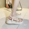 Platform Sandals Women's New Fashion Round Head Thick Sole Beach Shoes Sandals Women