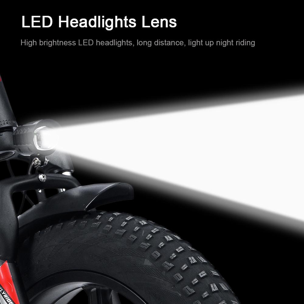 RANDRIDE Электрический складной велосипед 20*4.0 толстые шины Двойные дисковые тормоза E велосипед 1000 Вт мотор Полный подвес электрический велосипед YX20M